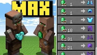 Getting Max armorsmith villager for enchanted diamond armor [upl. by Annice858]