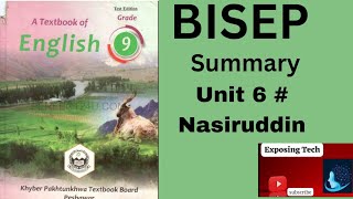 Summary Nasiruddin class 9th  Unit 6BISEP [upl. by Bland]