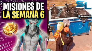 Como COMPLETAR TODAS las MISIONES DE LA SEMANA 6 TEMPORADA 4 CAPITULO 4 FORTNITE [upl. by Bar]