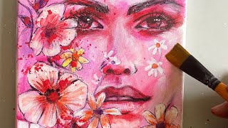 Acrylic Portrait Painting  Drawing and Painting Technique [upl. by Litt952]