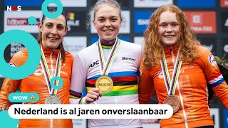 Oranje boven Drie Nederlanders op podium bij WK veldrijden [upl. by Asselim380]