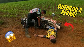 DEU RUIM NA CORRIDA DE MOTOCROSS Cg vs Bros [upl. by Kenna220]