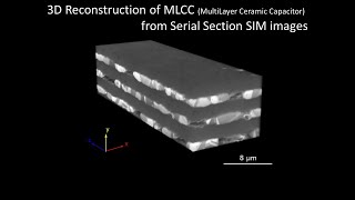 Electronics 3D Reconstruction of MLCCMultiLayer Ceramic Capacitor from Serial Section SIM images [upl. by Minsk]