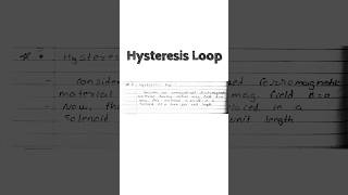 Hysteresis Loop physics shorts [upl. by Suillenroc869]