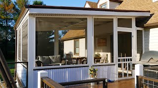 Build a Screen Porch on a Deck without Attaching to the House [upl. by Limaa]