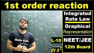 L10 1st Order Reaction  Integrated Rate Law  Graphical Representation  NEET JEE 12th Board [upl. by Bertrando195]