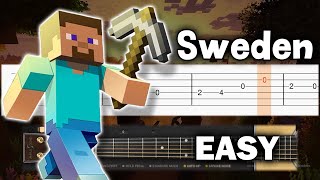 Minecraft Theme  Sweden C418  Guitar tutorial TAB [upl. by Karita]