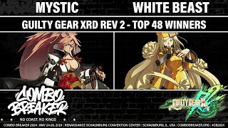 COMBO BREAKER 2024 TOP 48 WINNERS  Mystic Baiken vs White Beast Millia  Guilty Gear Xrd REV 2 [upl. by Euv752]