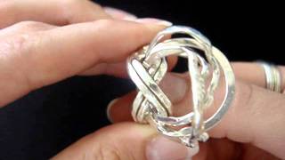 8BA 8 Band Puzzle Ring Instructional Video [upl. by Atteyek]