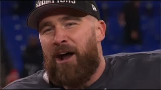 Travis Kelce sang Beastie Boys lyrics during a rowdy postgame speech in Baltimore [upl. by Hochman]