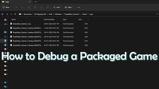 How to Debug a Packaged game that does not run  Unreal Engine 50 [upl. by Gibson769]