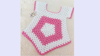 BLUSA TEJIDA A CROCHET PASO A PASO  TEJIDO FACIL [upl. by Yllaw566]