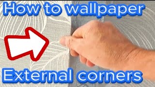 How to trim wallpaper on external corners easy to follow diy tutorial [upl. by Livia75]