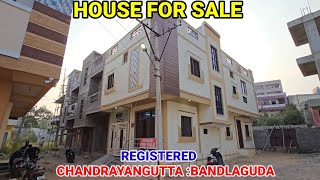 HOUSE FOR SALE IN CHANDRAYANGUTTA BANDLAGUDA HYDERABAD KGN COLONY [upl. by Mimajneb708]