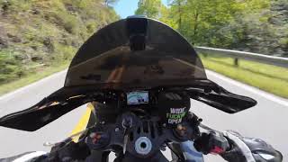 Part 1 Cherohala skyway 2024 closedcorse r1 motorcycle bikelife bikecommunity [upl. by Eissen246]