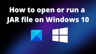 How to open Jar files on Windows 10 [upl. by Glennon]