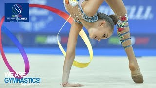 2017 Rhythmic Worlds Pesaro ITA  ClubsRibbon Finals Highlights  We Are Gymnastics [upl. by Anuahsar]