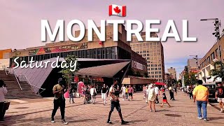 MONTREAL CITY CANADA Saturday Walking Tour [upl. by Nnoryt]