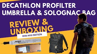 Unboxing Decathlon ProFilter Umbrella  SOLOGNAC Wildlife Bag 20L [upl. by Treblih]