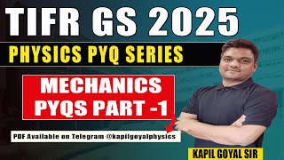 TIFR GS 2025  TIFR Classical mechanics solution TIFR Physics pyqs  TIFR Physics preparation [upl. by Field137]