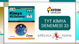 Aydın Yayınları TYT Kimya Denemeleri  33 [upl. by Doyle]