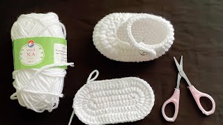 crochet baby shoes part1 কুশিকাটার বাচ্চাদের জুতা।জুতার সোল বানানো শিখে নিন। crochet diy [upl. by Apps]