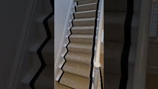 carpet stair runner fitting with binding [upl. by Ernesto]