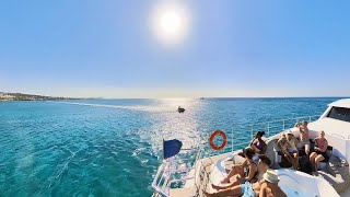 Napa Blue Catamaran Ayia Napa Harbour 360 Interactive Video 30 October 2024 By VirtualCypruscom [upl. by Nerag137]