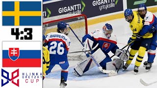 SWEDEN VS SLOVAKIA HLINKA GRETZKY CUP 2024 [upl. by Oirasec984]