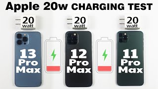 Apple 20w Charging Test With USB C Cable⚡ 13 Pro Max  12 Pro Max  11 Pro Max 20 Watt Charger Test [upl. by Anela]