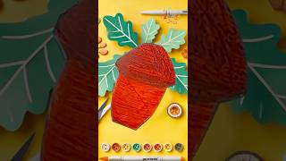 DIY Oak Fruit Craft  Easy Paper Craft for All Ages 🍂 diy craft craftyfun kids [upl. by Heilman]