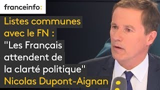 quot Les Français attendent de la clarté politiquequot Nicolas DupontAignan [upl. by Etyak]