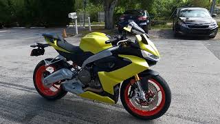 2021 Aprilia RS 660 In Acid Gold Walk Around Video At Euro Cycles of Tampa Bay [upl. by Hamfurd165]