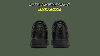 Nike Air Force 1 Low GoreTex BlackSequoia [upl. by Warton]