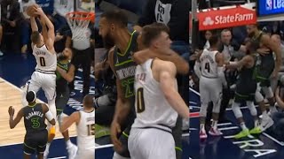 Russell Westbrook tries to fight Rudy Gobert after Christian Braun dunked on Rudy 🫢 [upl. by Anecuza753]