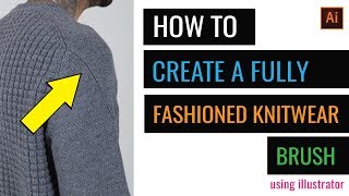 Technical flat drawings How to create a fully fashioning brush knitted garments [upl. by Nilrev]