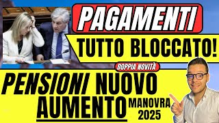 Nuovo AUMENTO PENSIONI 2025🔴 Pagamenti e Carte BLOCCATI [upl. by Nosna]