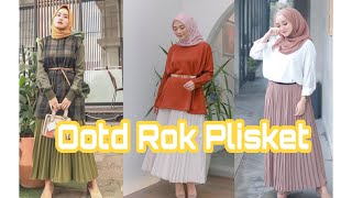 OOTD Rok Plisket  ATASAN YANG COCOK UNTUK ROK PLISKET [upl. by Geer]