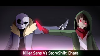 KillerSans vs StoryShiftChara Animation [upl. by Koressa130]