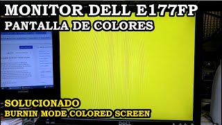 Monitor Dell E177FP Pantalla de Colores Arcoíris Solucionado Burnin Mode Colored Screen 392 [upl. by Jelene]