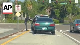 Video captures carjacking in Florida Sheriff believes its linked to body found in burned SUV [upl. by Mallorie]