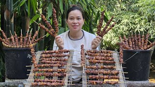 How To Make Grilled Pork Skewers Goes to market sell  Take care of the farm garden [upl. by Etnad135]