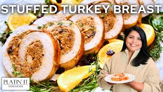 The BEST Stuffed Turkey Breast  Turkey Breast Recipe [upl. by Tresa]