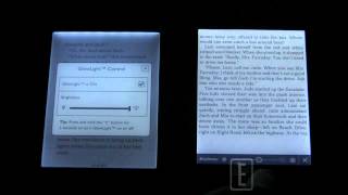 Kobo Glo vs Nook Simple Touch with Glowlight Reading Comparison [upl. by Zaid]