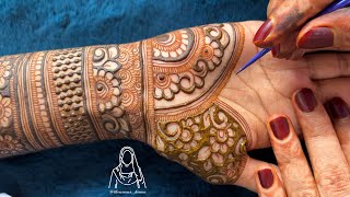 Very Beautiful Semi Bridal Mehndi Design  Latest Indian Mehndi Design tutorial  mehndi henna [upl. by Miahc915]