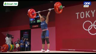 Hidilyn Diaz winning moment at the 2020 Tokyo Olympics [upl. by Sisak]