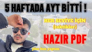 AYT 5 HAFTADA BİTİRME PROGRAMIM  PDF HAZIR [upl. by Shutz469]