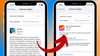 How To Downgrade iOS 18 to 17 Without Data Loss New Method [upl. by Ailuj]