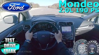 2021 Ford Mondeo Turnier 20 EcoBlue FWD 190 PS TOP SPEED AUTOBAHN DRIVE POV [upl. by Yemirej]