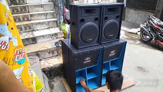 testing sound check djScorpio CA20 power amplifier Broadway speaker d15 1600 watts 1pcs [upl. by Ramu]